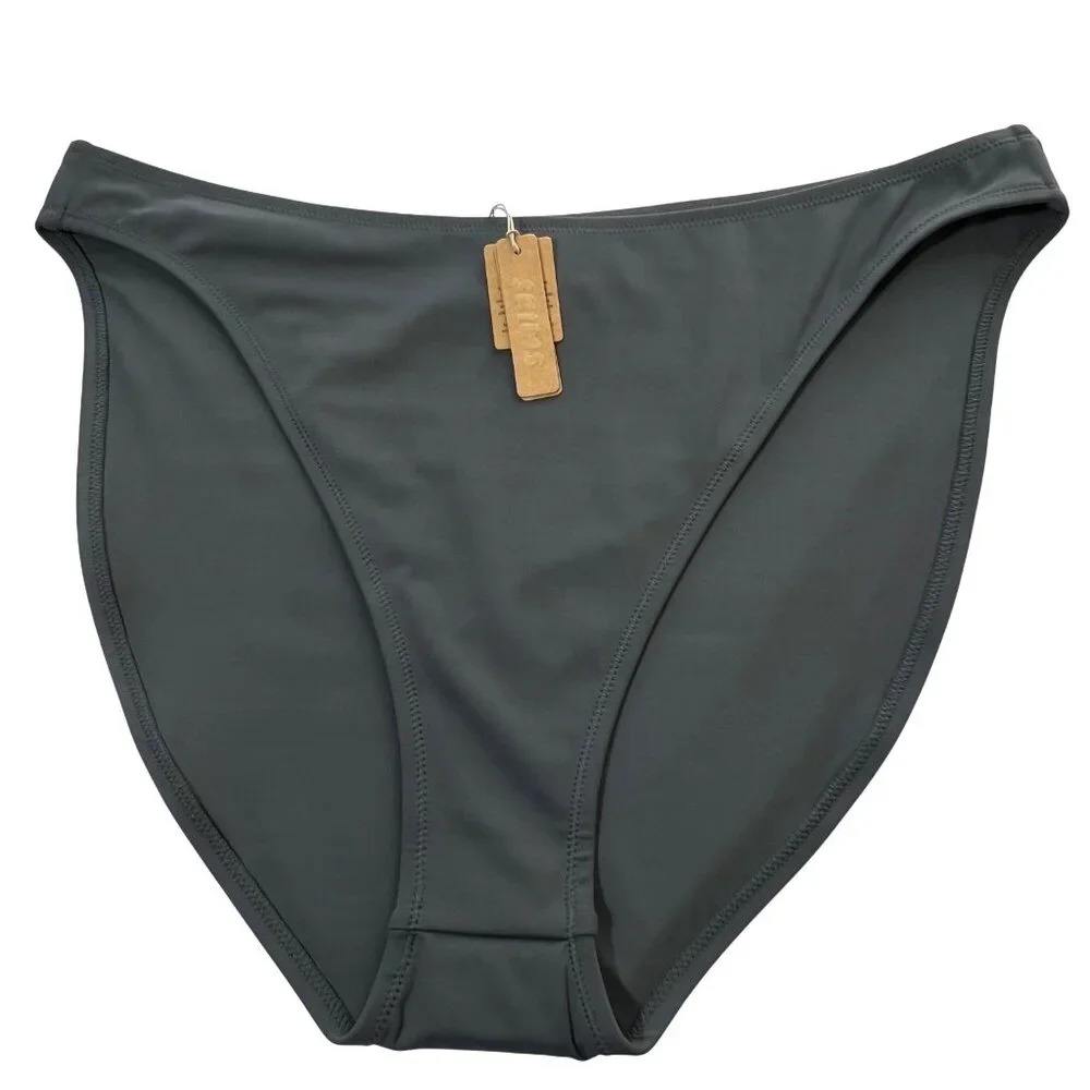 SKIMS Shaping Swim Dipped Bikini Bottom Gunmetal 3X‎